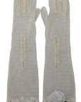 Dolce & Gabbana Elegant Elbow Length White Gloves