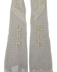 Dolce & Gabbana Elegant Elbow Length White Gloves