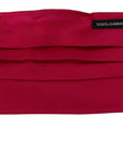 Dolce & Gabbana Elegant Red Cotton Pleated Face Mask