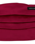 Dolce & Gabbana Elegant Silk Pleated Maroon Face Mask