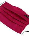 Dolce & Gabbana Elegant Silk Pleated Maroon Face Mask