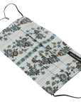 Dolce & Gabbana Chic White Floral Pleated Cotton Face Mask