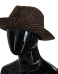 Dolce & Gabbana Elegant Brown Fedora Hat - Winter Chic Accessory