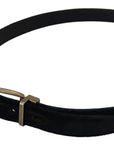 Dolce & Gabbana Elegant Black Leather Belt