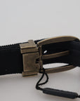 Dolce & Gabbana Elegant Black Leather Belt