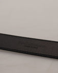 Dolce & Gabbana Elegant Dark Blue Leather Belt