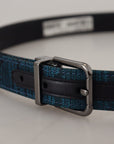 Dolce & Gabbana Elegant Blue Jacquard Designer Belt