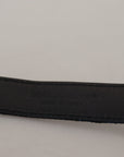 Dolce & Gabbana Elegant Blue Jacquard Leather Belt