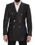 Dolce & Gabbana Multicolor Wool Silk Blend Slim Fit Blazer