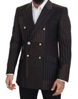 Dolce & Gabbana Multicolor Wool Silk Blend Slim Fit Blazer