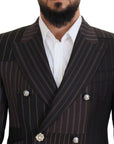 Dolce & Gabbana Multicolor Wool Silk Blend Slim Fit Blazer