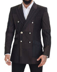 Dolce & Gabbana Multicolor Wool Silk Blend Slim Fit Blazer