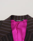 Dolce & Gabbana Multicolor Wool Silk Blend Slim Fit Blazer