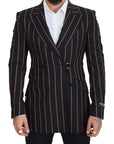 Dolce & Gabbana Elegant Slim Fit Double-Breasted Black Blazer