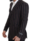 Dolce & Gabbana Elegant Slim Fit Double-Breasted Black Blazer