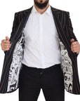 Dolce & Gabbana Elegant Slim Fit Double-Breasted Black Blazer