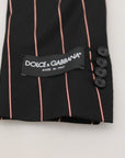 Dolce & Gabbana Elegant Slim Fit Double-Breasted Black Blazer