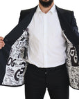 Dolce & Gabbana Elegant Navy Double Breasted Wool Blazer