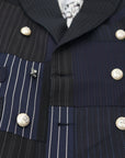 Dolce & Gabbana Elegant Navy Double Breasted Wool Blazer