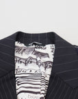 Dolce & Gabbana Elegant Navy Double Breasted Wool Blazer