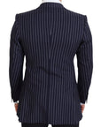 Dolce & Gabbana Elegant Navy Slim Fit Wool Blazer