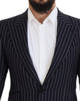 Dolce & Gabbana Elegant Navy Slim Fit Wool Blazer