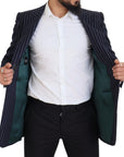 Dolce & Gabbana Elegant Navy Slim Fit Wool Blazer