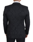 Dolce & Gabbana Elegant Black Martini Suit Jacket & Vest Ensemble