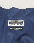 Dolce & Gabbana Regal Blue Silk Bomber Jacket