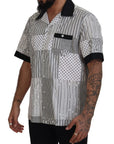 Dolce & Gabbana Elegant Black & White Cotton Shirt
