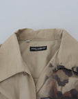 Dolce & Gabbana Beige Cotton Button-Down Casual Shirt