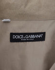 Dolce & Gabbana Beige Cotton Button-Down Casual Shirt