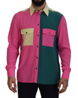Dolce & Gabbana Elegant Multicolor Silk Button-Down Shirt