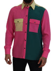 Dolce & Gabbana Elegant Multicolor Silk Button-Down Shirt