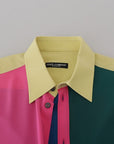 Dolce & Gabbana Elegant Multicolor Silk Button-Down Shirt