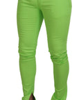 Dolce & Gabbana Elegant Light Green Cotton Chinos
