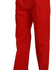Dolce & Gabbana Stunning Red Mainline Cotton Pants