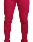 Dolce & Gabbana Chic Pink Cotton Blend Trousers
