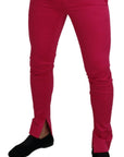 Dolce & Gabbana Chic Pink Cotton Blend Trousers