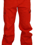 Dolce & Gabbana Elegant Red Cotton Blend Trousers