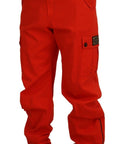 Dolce & Gabbana Elegant Red Cotton Blend Trousers