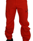 Dolce & Gabbana Elegant Red Cotton Blend Trousers