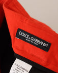 Dolce & Gabbana Elegant Red Cotton Blend Trousers
