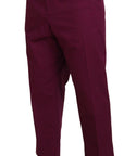 Dolce & Gabbana Elegant Magenta Cotton Stretch Pants