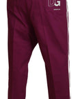 Dolce & Gabbana Elegant Magenta Cotton Stretch Pants