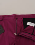 Dolce & Gabbana Elegant Magenta Cotton Stretch Pants