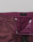 Dolce & Gabbana Elegant Magenta Cotton Trousers