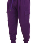Dolce & Gabbana Elegant Purple Cotton Cargo Sweatpants