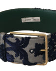 Dolce & Gabbana Elegant Leather Belt with Engraved Buckle