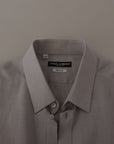 Dolce & Gabbana Elegant Grey Slim Fit Linen Shirt